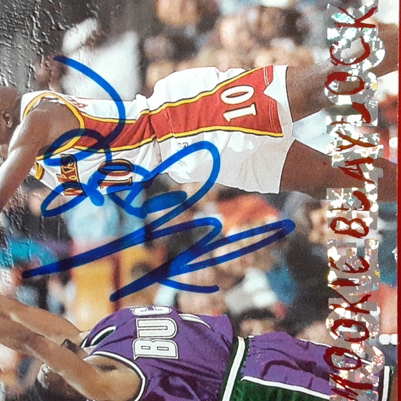 AUTOGRAPHED Mookie Blaylock Atlanta Hawks NBA Basketball Card - Picture 1 of 3
